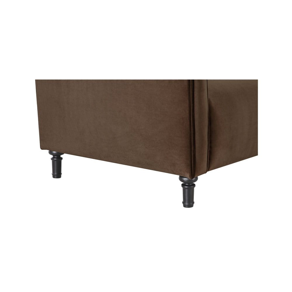 Moes Home - Harmony Sofa Dark Brown Faux Mohair - OA-1115-20 view 8