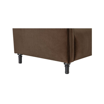 Moes Home - Harmony Sofa Dark Brown Faux Mohair - OA-1115-20 view 8
