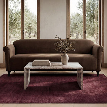 Moes Home - Harmony Sofa Dark Brown Faux Mohair - OA-1115-20 view 10