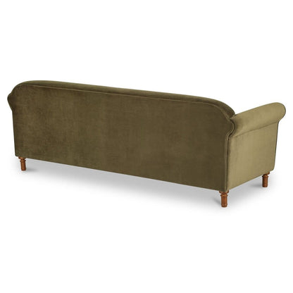 Moes Home - Harmony Sofa Dark Green Faux Mohair - OA-1115-27 view 4