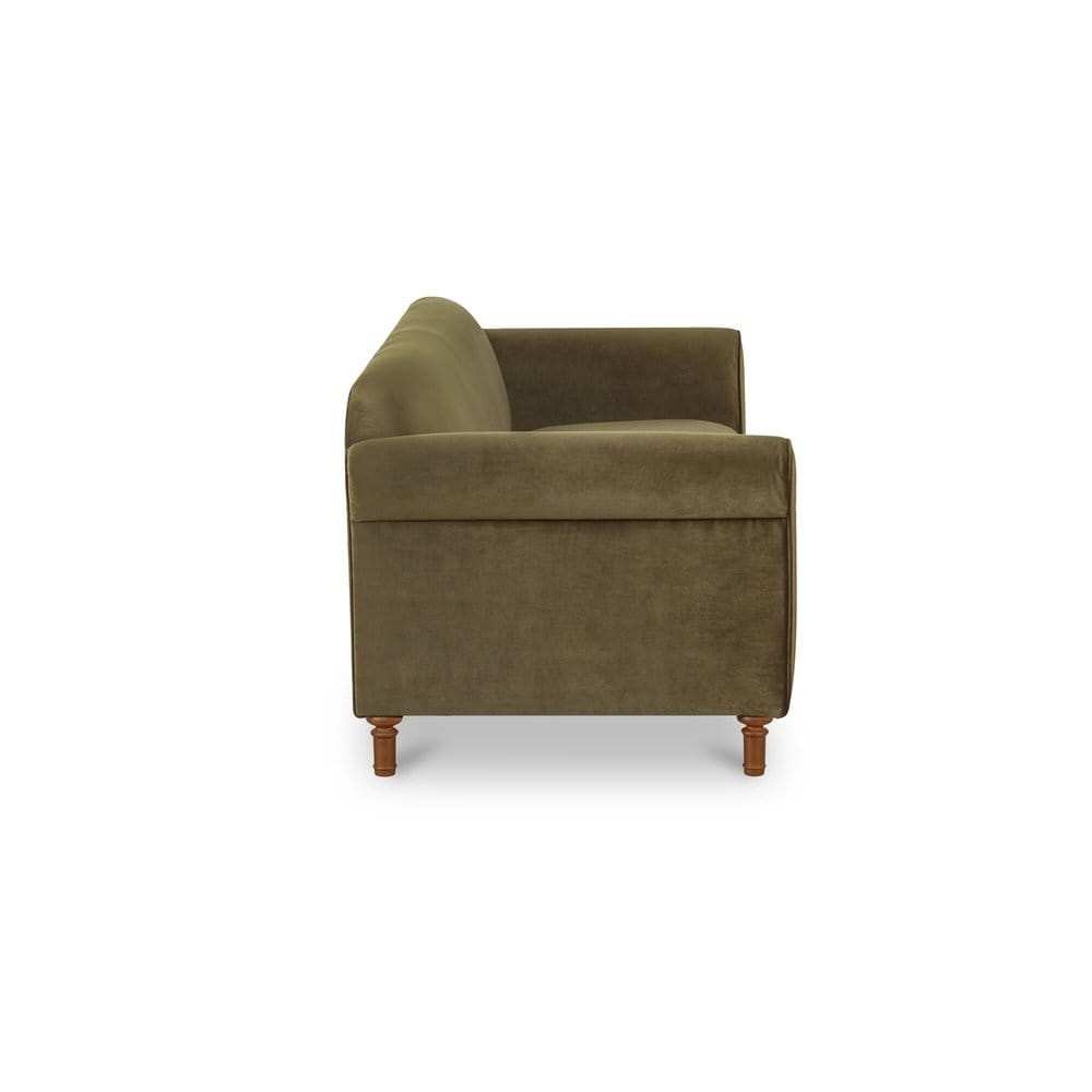 Moes Home - Harmony Sofa Dark Green Faux Mohair - OA-1115-27 view 5