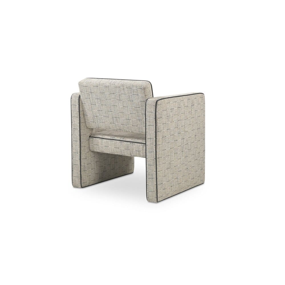 Moes Home - Harris Accent Chair Black And Beige Weave - MU-1002-37 view 4