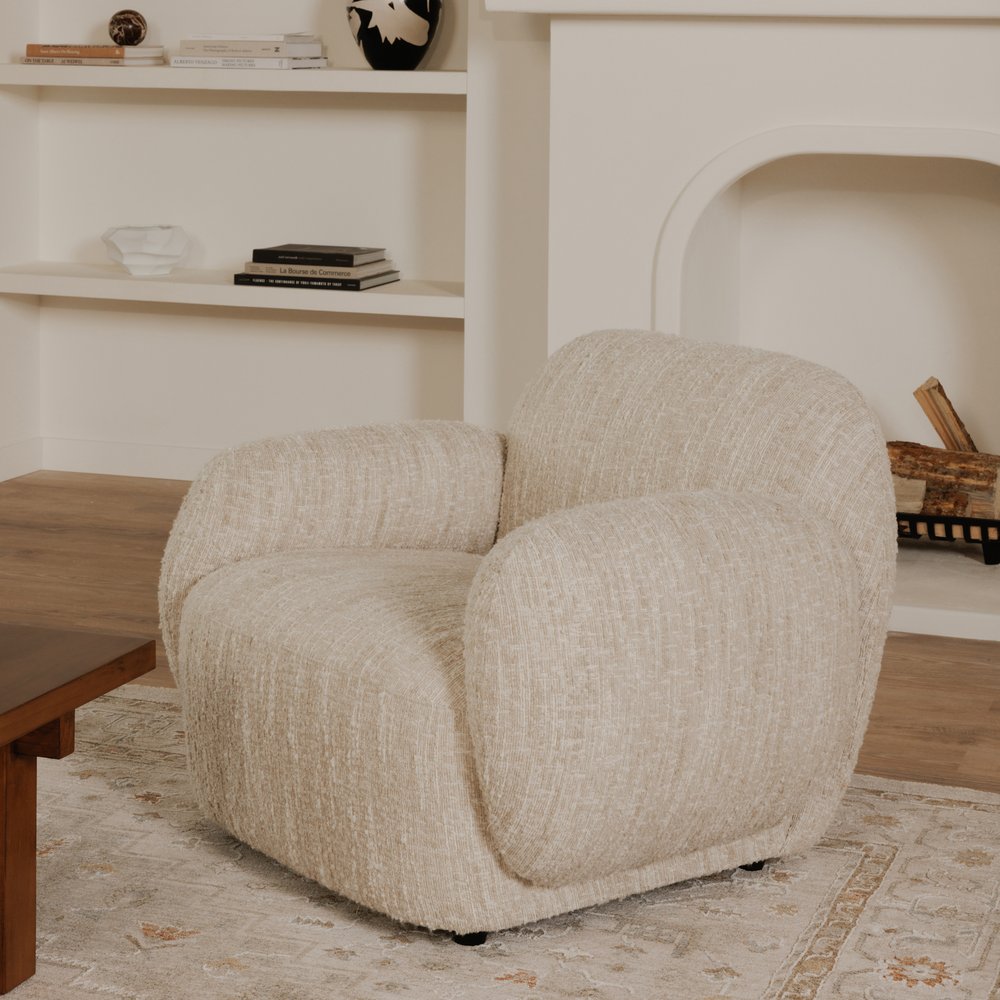 Moes Home - Hazel Lounge Chair Off White - OA-1043-34 view 9