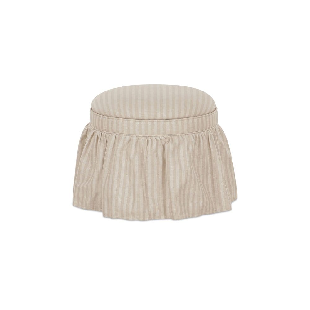 Moes Home - Heidi Storage Ottoman Beige Stripe - OA-1112-34 view 1
