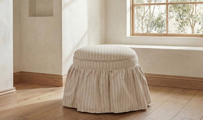 Moes Home - Heidi Storage Ottoman Beige Stripe - OA-1112-34 view 7