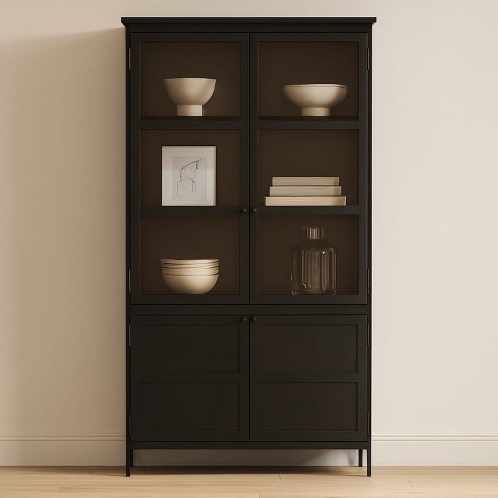 Moes Home - Henry Metal Tall Cabinet Black - GK-1142-02 view 8