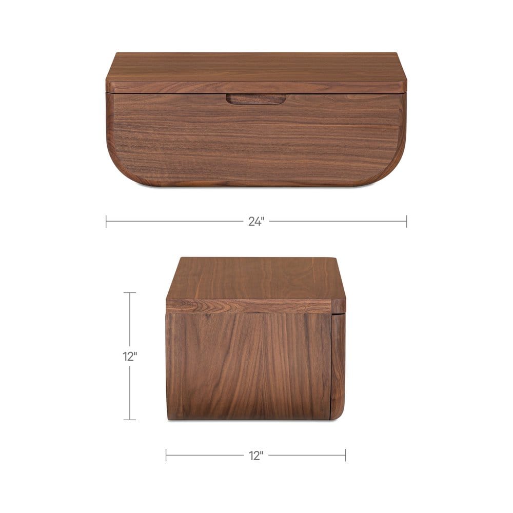 Moes Home - Hettie Floating Nightstand Dark Brown - FC-1024-03 view 12