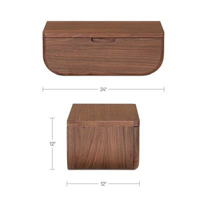 Moes Home - Hettie Floating Nightstand Dark Brown - FC-1024-03 view 12