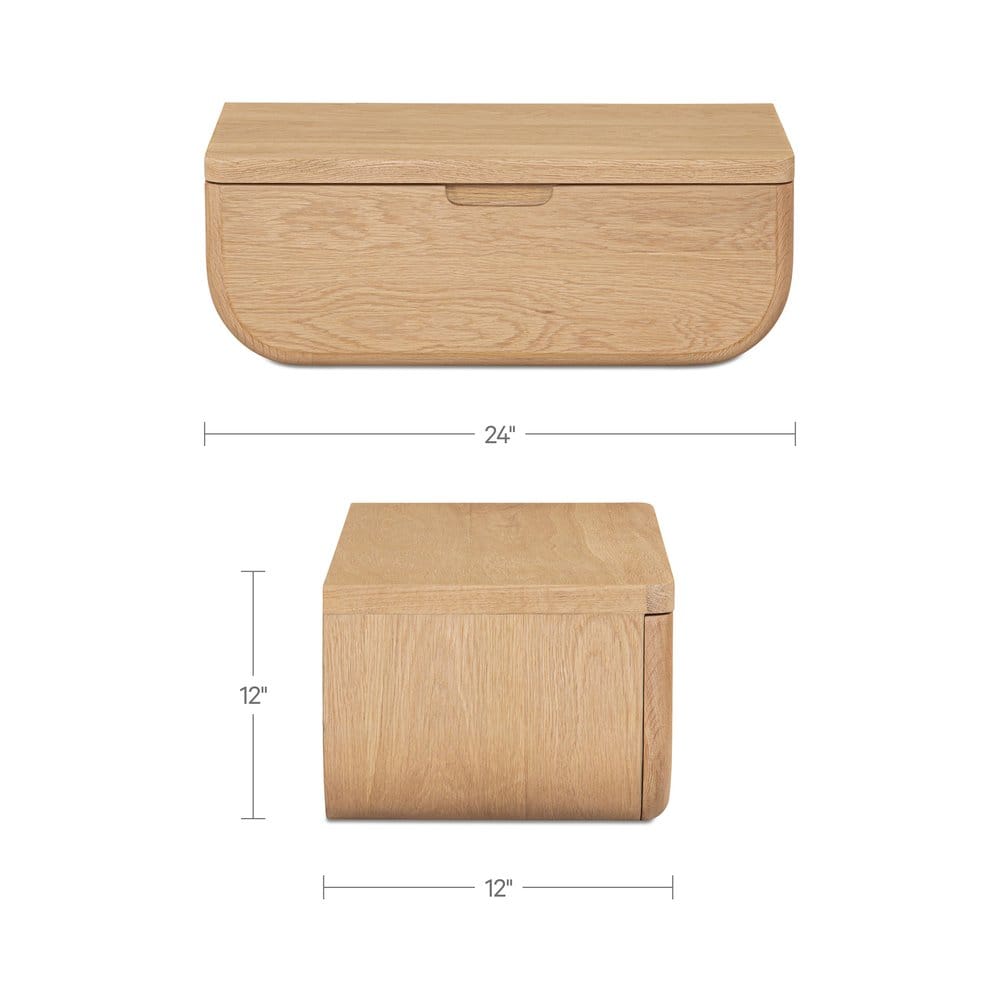 Moes Home - Hettie Floating Nightstand Natural - FC-1024-21 view 12