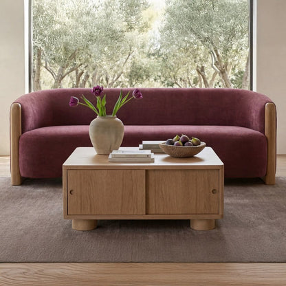 Moes Home - Hobbs Storage Coffee Table Natural - HN-1011-24 view 9