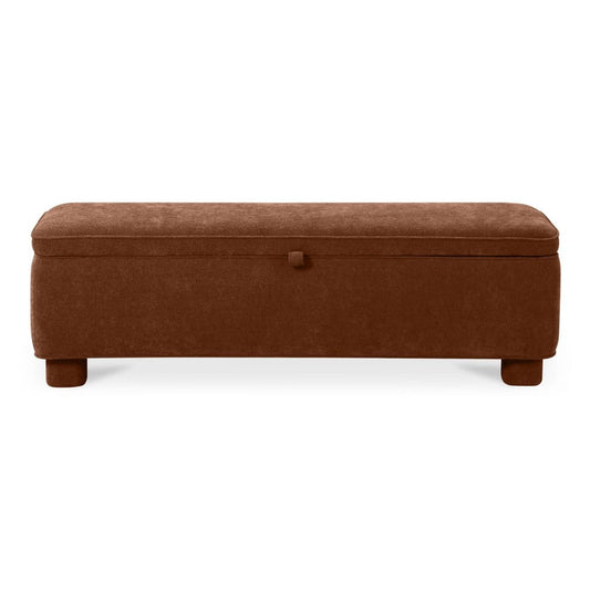 Moes Home - Ichigo Storage Bench Deep Orange - OA-1004-12 view 1