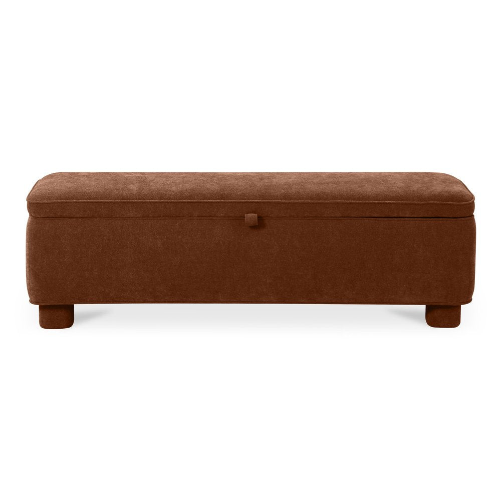 Moes Home - Ichigo Storage Bench Deep Orange - OA-1004-12 view 2