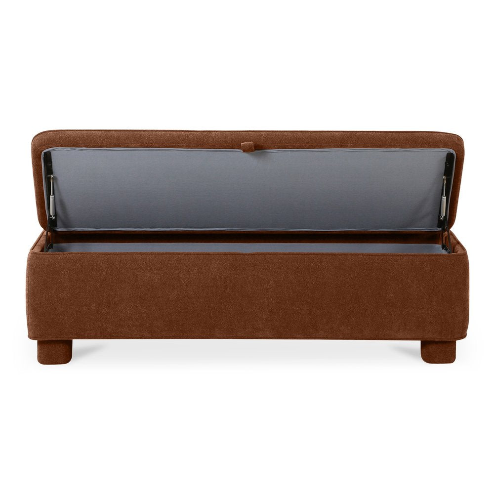 Moes Home - Ichigo Storage Bench Deep Orange - OA-1004-12 view 3