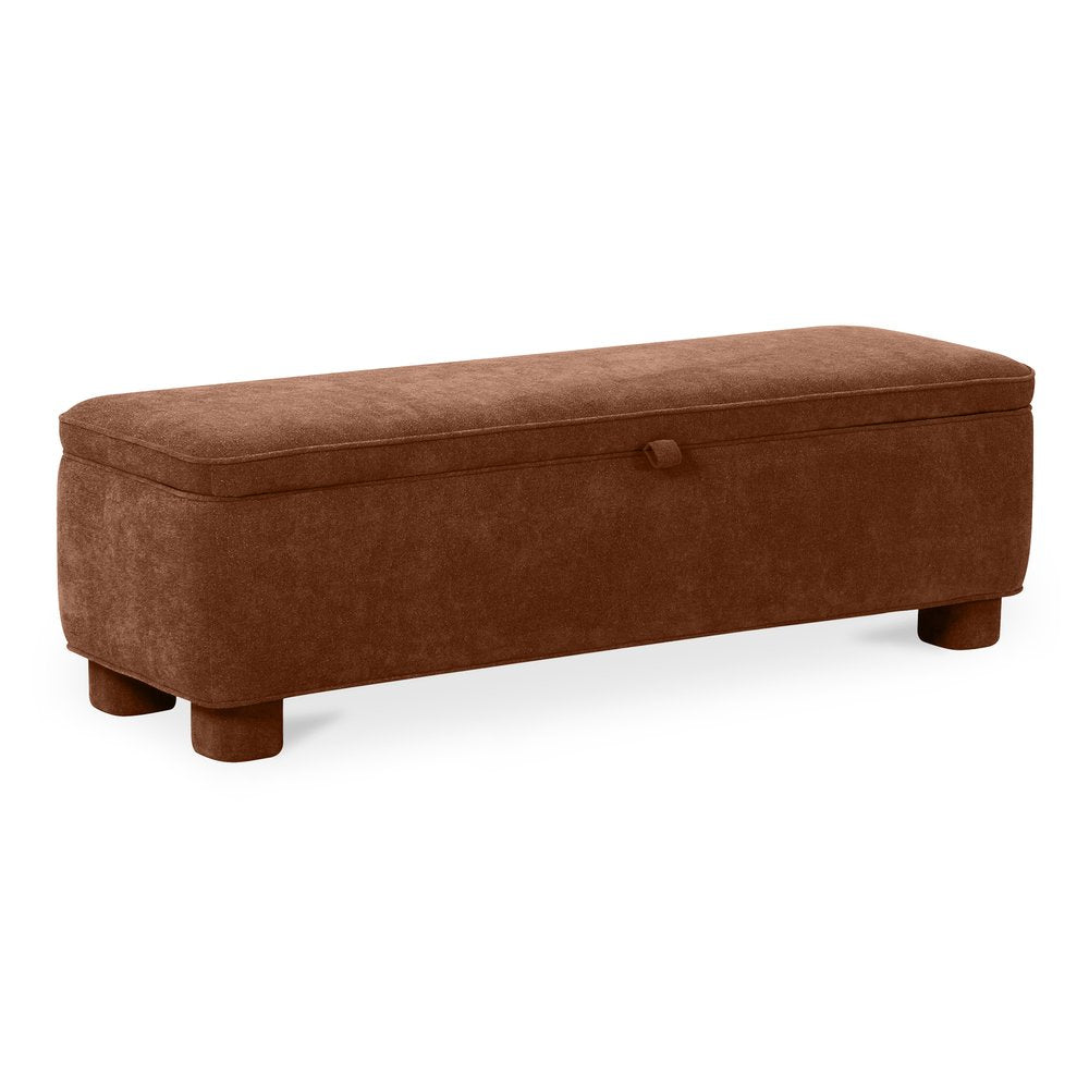 Moes Home - Ichigo Storage Bench Deep Orange - OA-1004-12 view 4