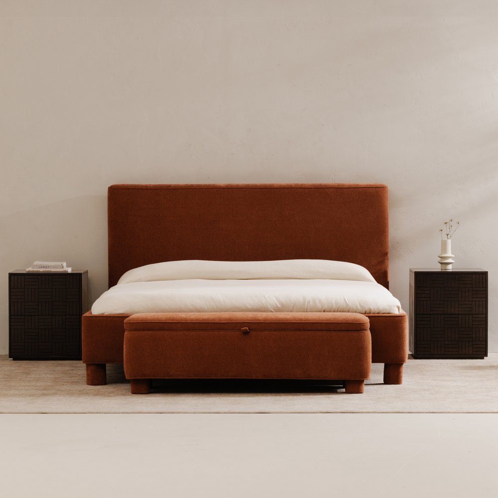 Moes Home - Ichigo Storage Bench Deep Orange - OA-1004-12 view 12