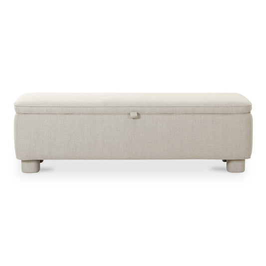Moes Home - Ichigo Storage Bench Light Grey - OA-1004-29 view 1