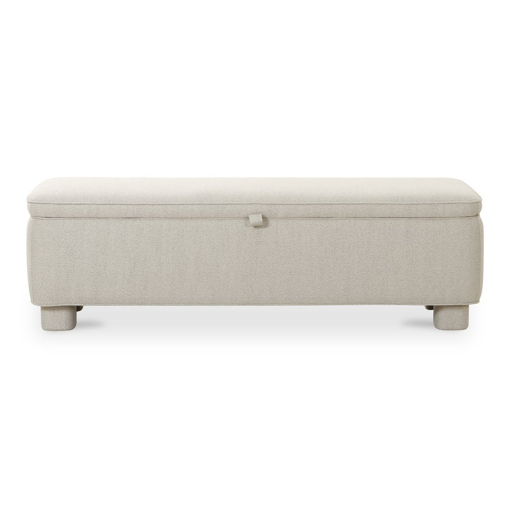 Moes Home - Ichigo Storage Bench Light Grey - OA-1004-29 view 2