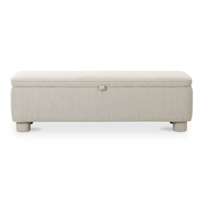 Moes Home - Ichigo Storage Bench Light Grey - OA-1004-29 view 2