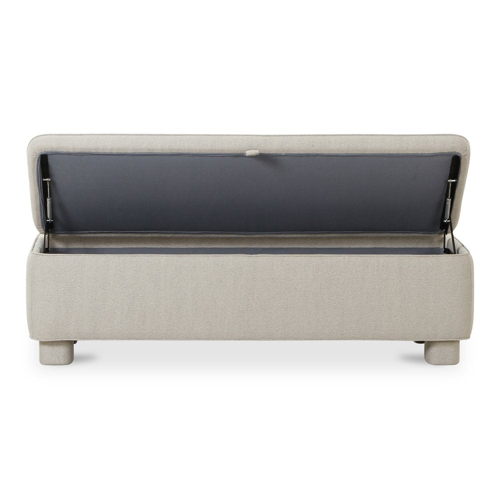 Moes Home - Ichigo Storage Bench Light Grey - OA-1004-29 view 3