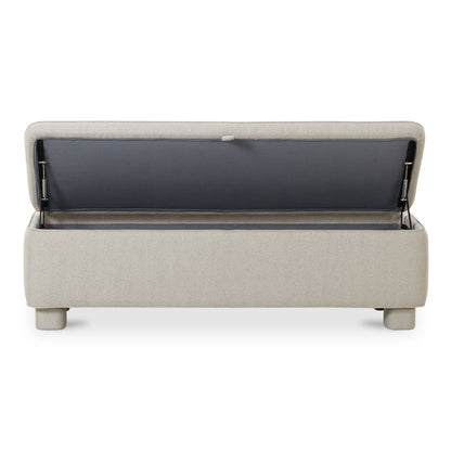 Moes Home - Ichigo Storage Bench Light Grey - OA-1004-29 view 3