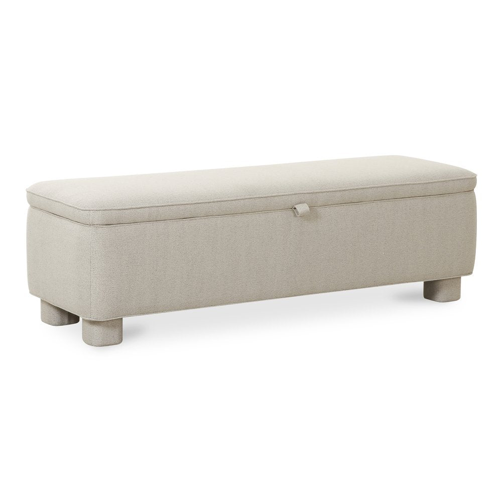 Moes Home - Ichigo Storage Bench Light Grey - OA-1004-29 view 4