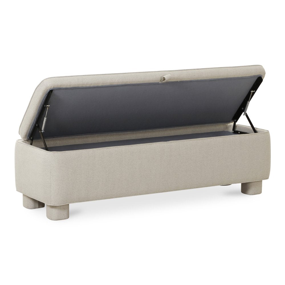 Moes Home - Ichigo Storage Bench Light Grey - OA-1004-29 view 7