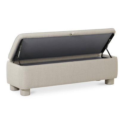 Moes Home - Ichigo Storage Bench Light Grey - OA-1004-29 view 7