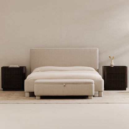 Moes Home - Ichigo Storage Bench Light Grey - OA-1004-29 view 12