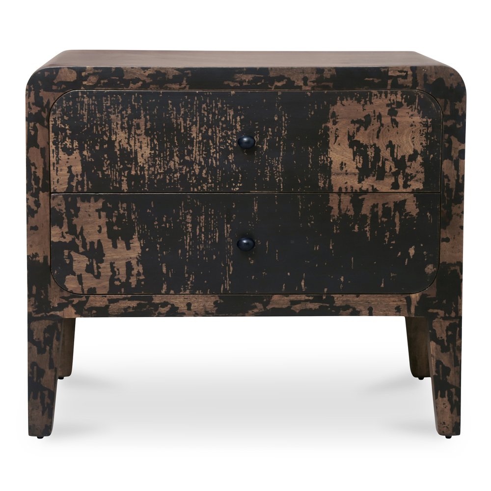 Moes Home - Iris Nightstand Distressed Black - PP-1022-02 view 1