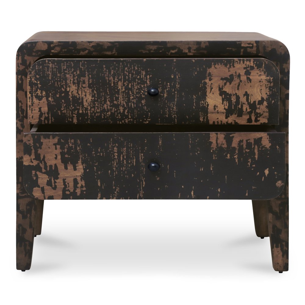 Moes Home - Iris Nightstand Distressed Black - PP-1022-02 view 2