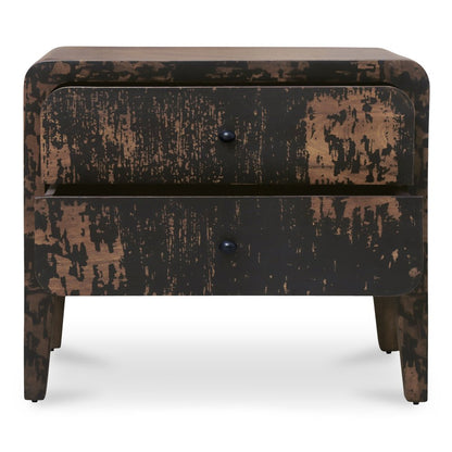 Moes Home - Iris Nightstand Distressed Black - PP-1022-02 view 2