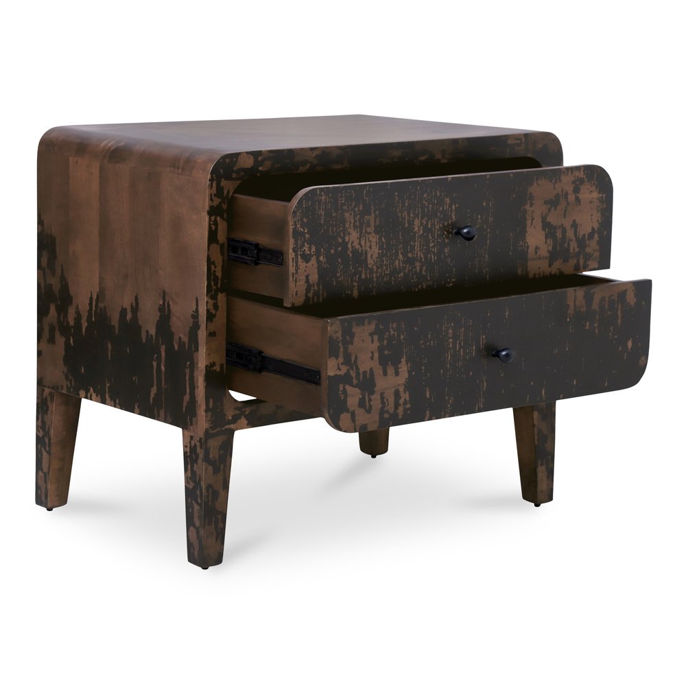 Moes Home - Iris Nightstand Distressed Black - PP-1022-02 view 3