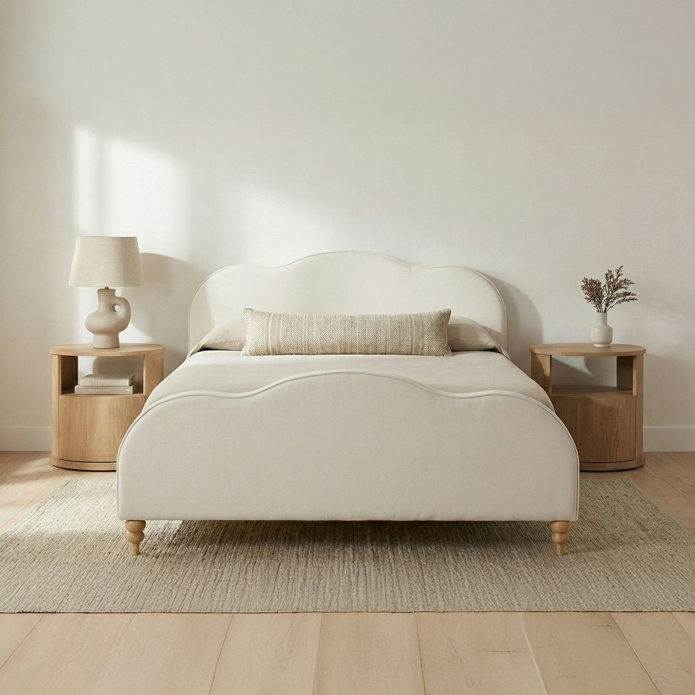 Moes Home - Jacqueline Queen Bed Cream - FO-1054-05-0 view 6