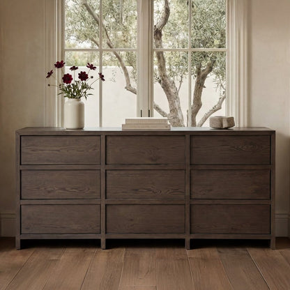 Moes Home - Jenson 9 Drawer Dresser Brown - HN-1006-03 view 11