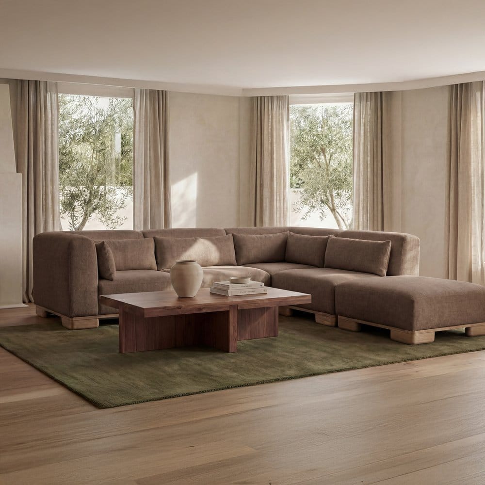 Moes Home - June Ottoman Dark Brown - OA-1033-20 view 9