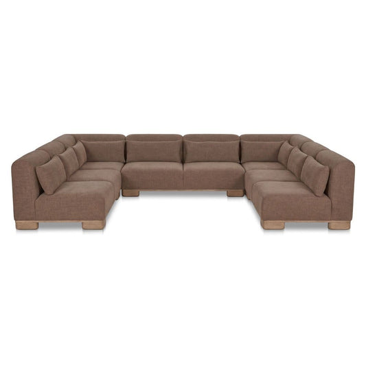 Moes Home - June U Shaped Modular Sectional Dark Brown - OA-1049-20 view 1