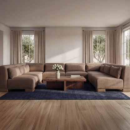Moes Home - June U Shaped Modular Sectional Dark Brown - OA-1049-20 view 8