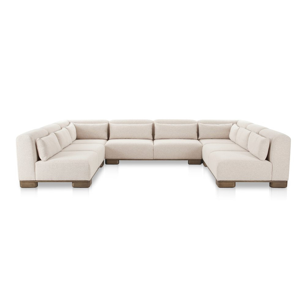 Moes Home - June U Shaped Modular Sectional Oatmeal - OA-1049-34 view 2