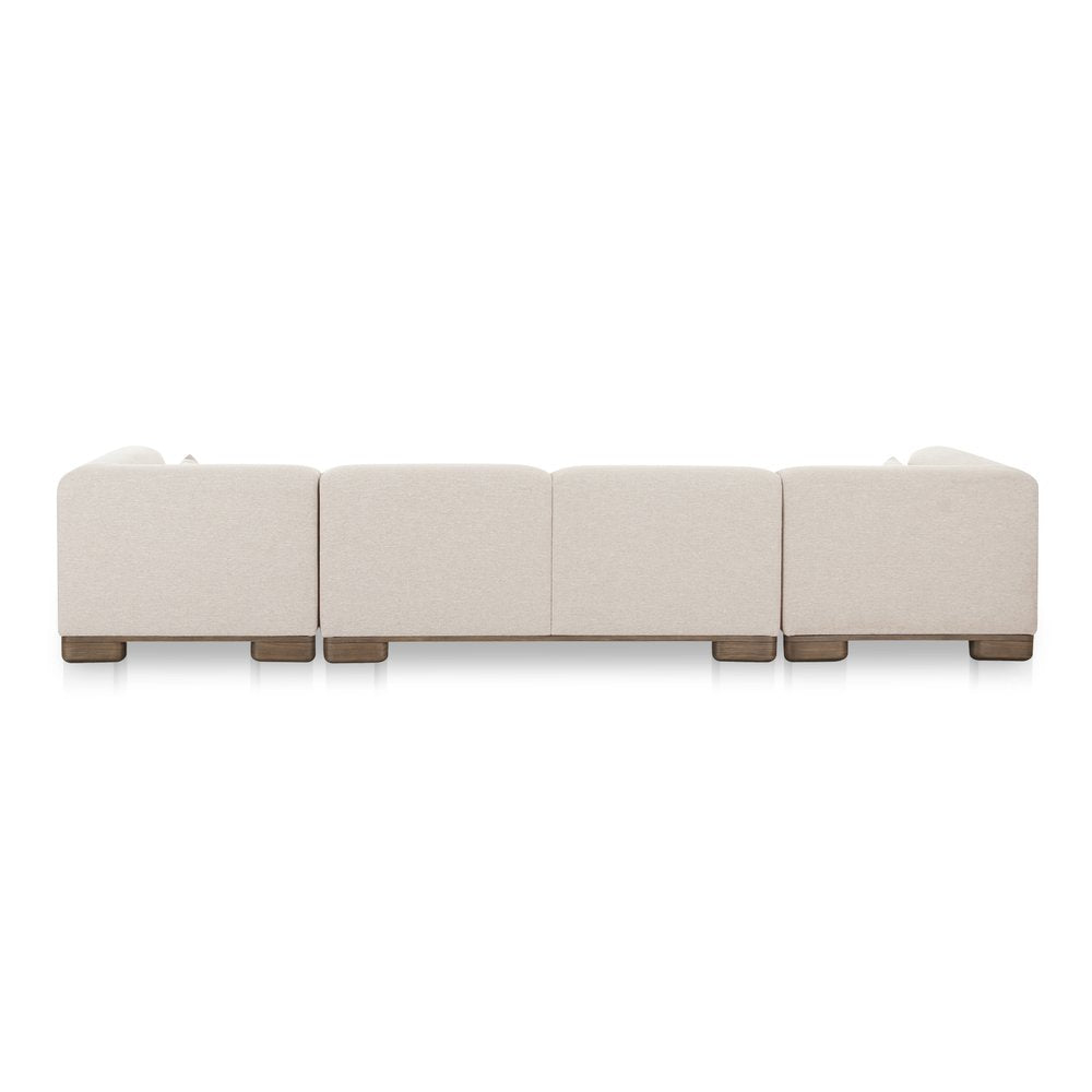 Moes Home - June U Shaped Modular Sectional Oatmeal - OA-1049-34 view 5