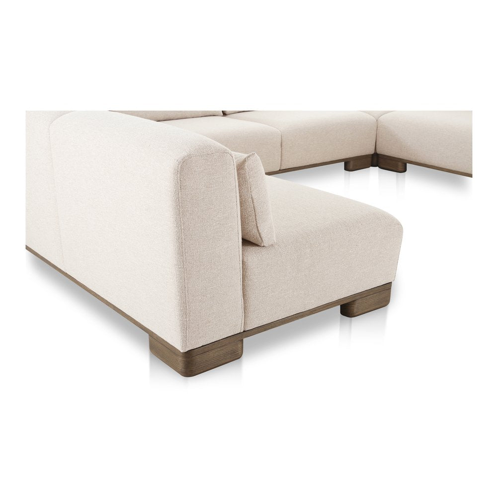 Moes Home - June U Shaped Modular Sectional Oatmeal - OA-1049-34 view 6