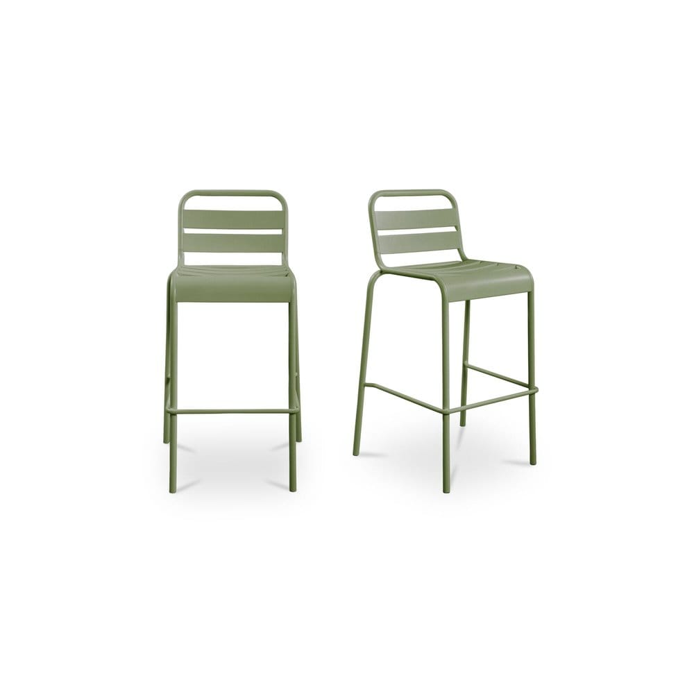 Moes Home - Kade Outdoor Bar Stool Green Set of 2 - QX-1022-16 view 1