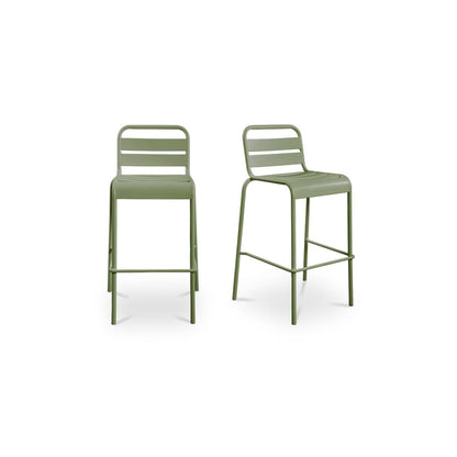 Moes Home - Kade Outdoor Bar Stool Green Set of 2 - QX-1022-16 view 1