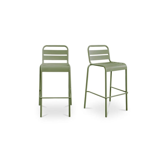 Moes Home - Kade Outdoor Bar Stool Green Set of 2 - QX-1022-16 view 1
