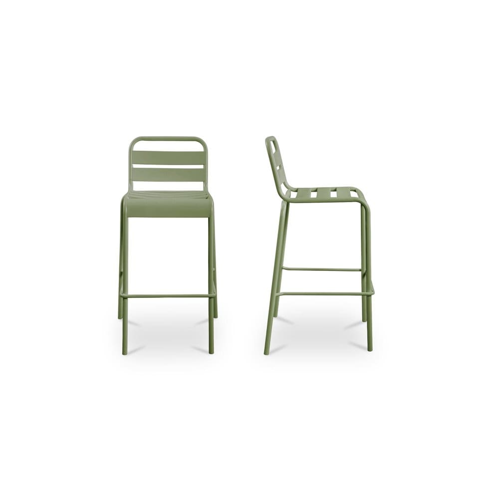 Moes Home - Kade Outdoor Bar Stool Green Set of 2 - QX-1022-16 view 5