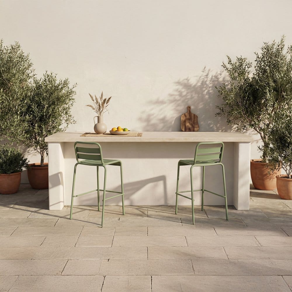 Moes Home - Kade Outdoor Bar Stool Green Set of 2 - QX-1022-16 view 10
