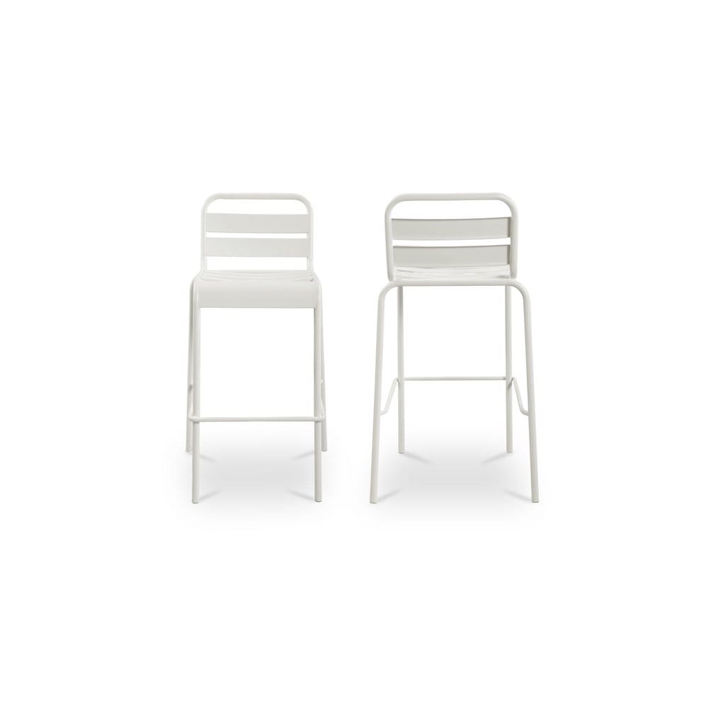 Moes Home - Kade Outdoor Bar Stool White Set of 2 - QX-1022-18 view 8