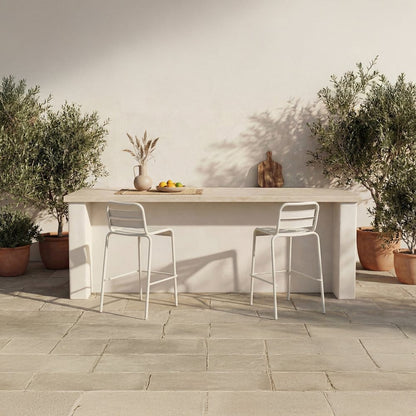 Moes Home - Kade Outdoor Bar Stool White Set of 2 - QX-1022-18 view 10