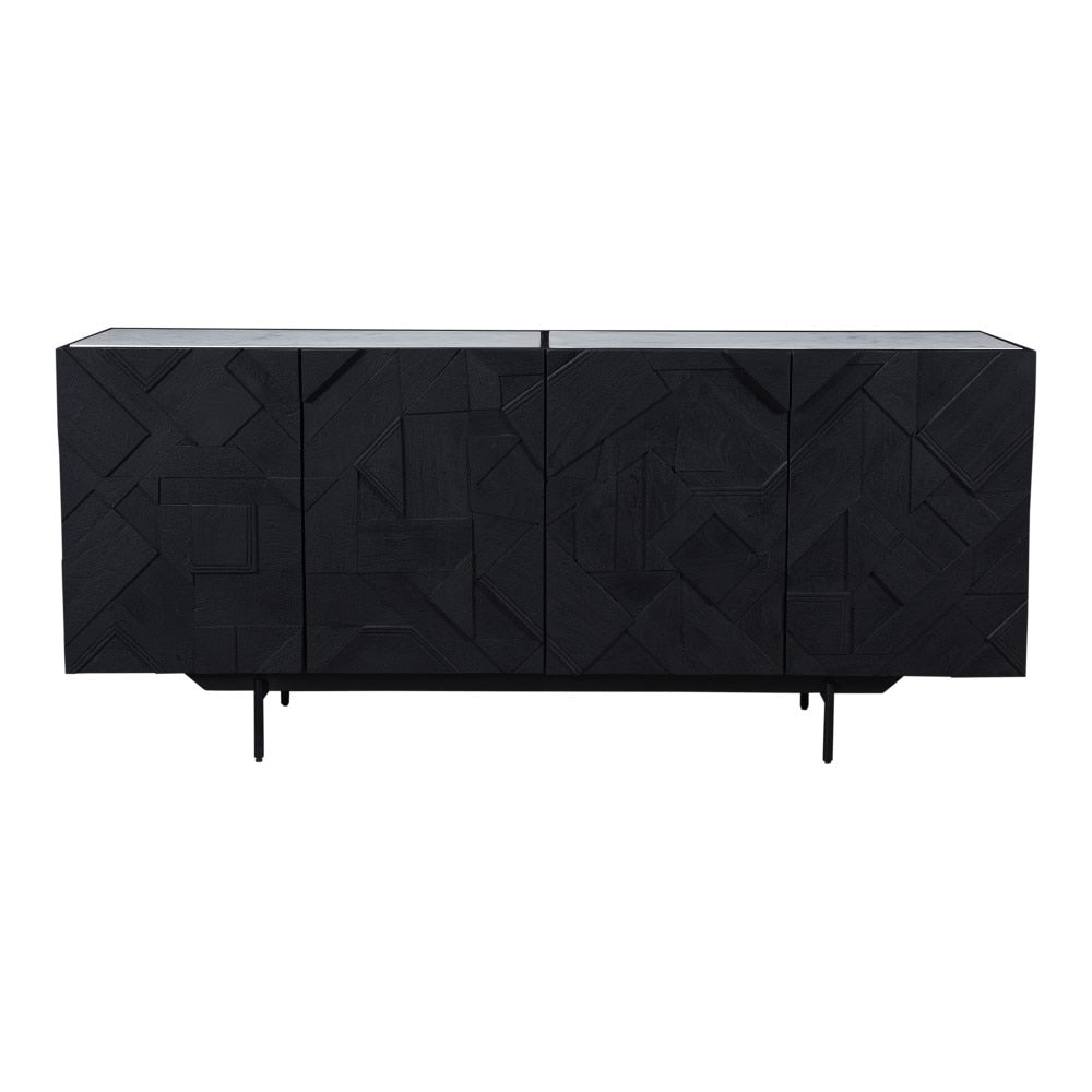 Moes Home - Kattan Sideboard in Black - VE-1095-02-0 veiw 1
