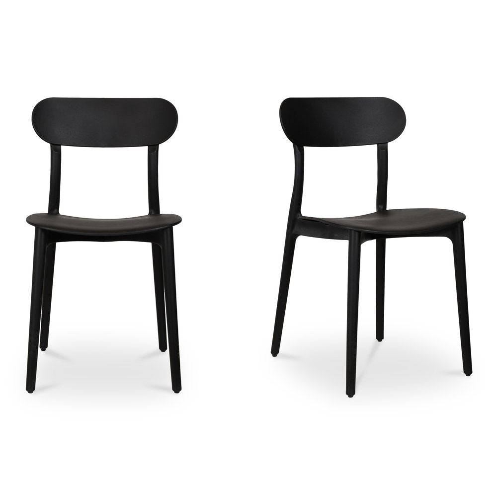 Moes Home - Kent Outdoor Dining Chair Black - Set of 2 - QX-1017-02 view 1