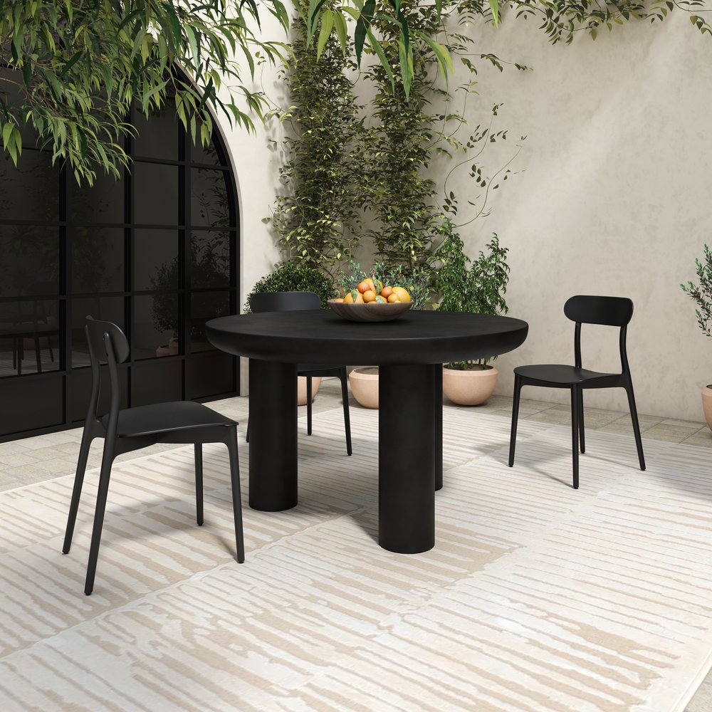 Moes Home - Kent Outdoor Dining Chair Black - Set of 2 - QX-1017-02 view 9